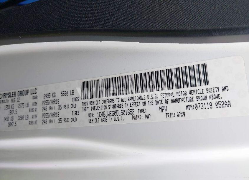 Photo 9 of 2013 Jeep Wrangler UNLIMITED SAHARA (VIN 1C4BJWEG0DL501652)