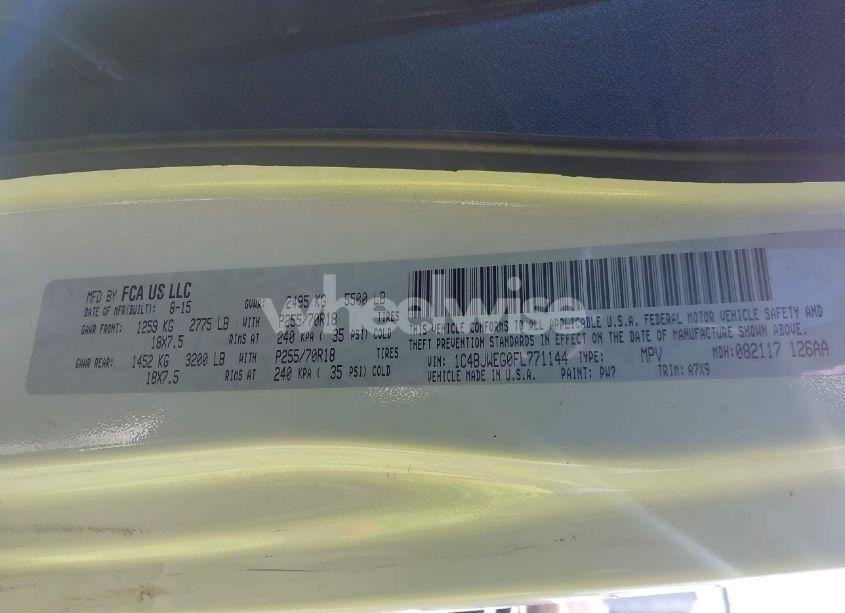 Photo 9 of 2015 Jeep Wrangler UNLIMITED SAHARA (VIN 1C4BJWEG0FL771144)