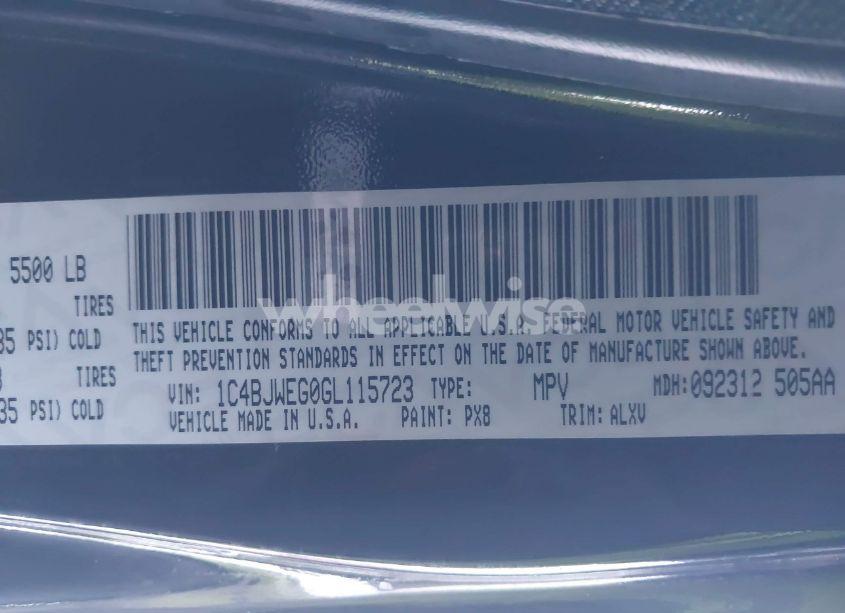 Photo 9 of 2016 Jeep Wrangler UNLIMITED SAHARA (VIN 1C4BJWEG0GL115723)