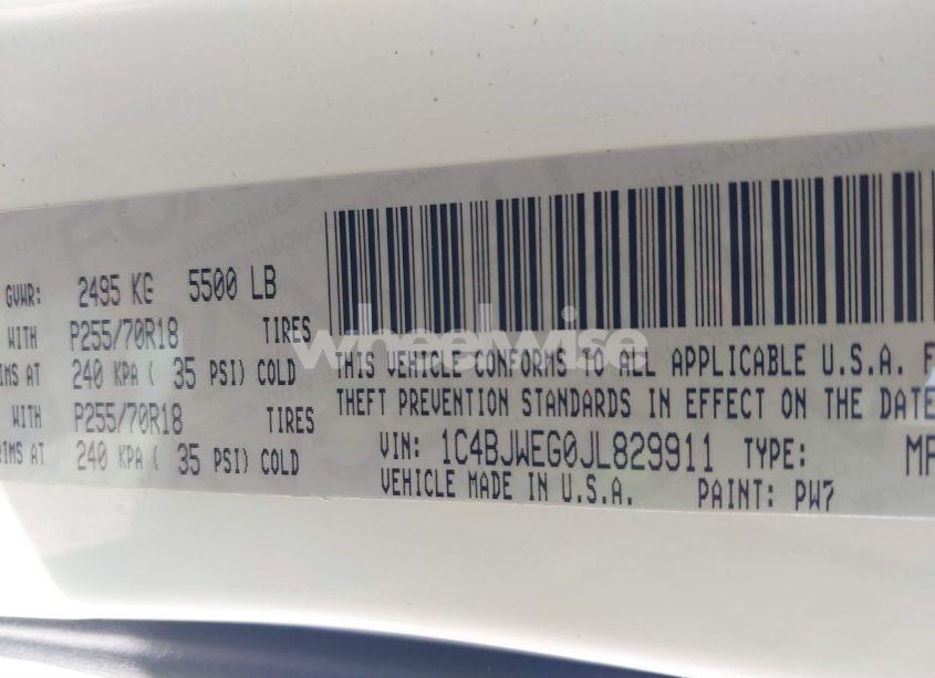 Photo 9 of 2018 Jeep Wrangler JK UNLIMITED SAHARA 4X4 (VIN 1C4BJWEG0JL829911)