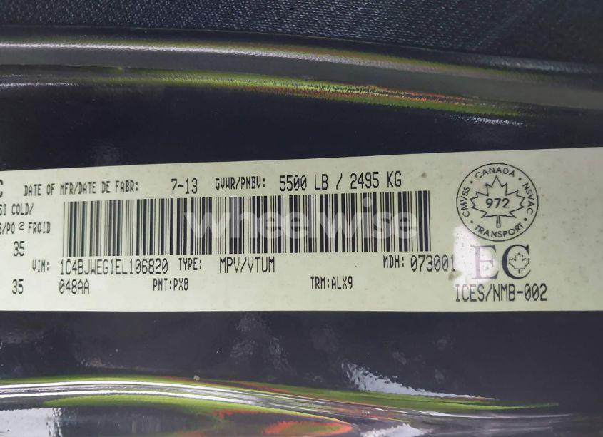 Photo 9 of 2014 Jeep Wrangler UNLIMITED SAHARA (VIN 1C4BJWEG1EL106820)