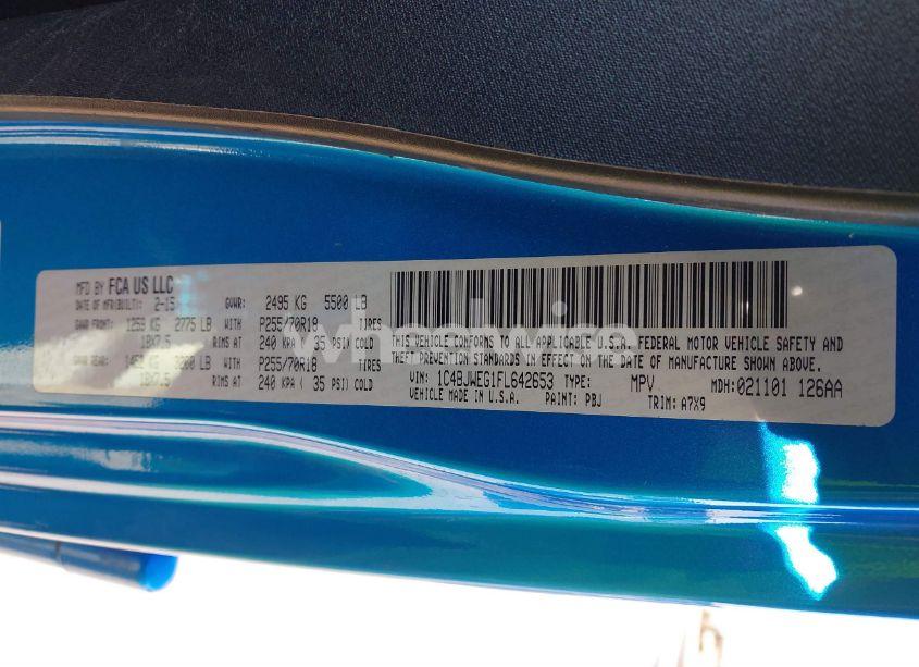 Photo 9 of 2015 Jeep Wrangler UNLIMITED SAHARA (VIN 1C4BJWEG1FL642653)