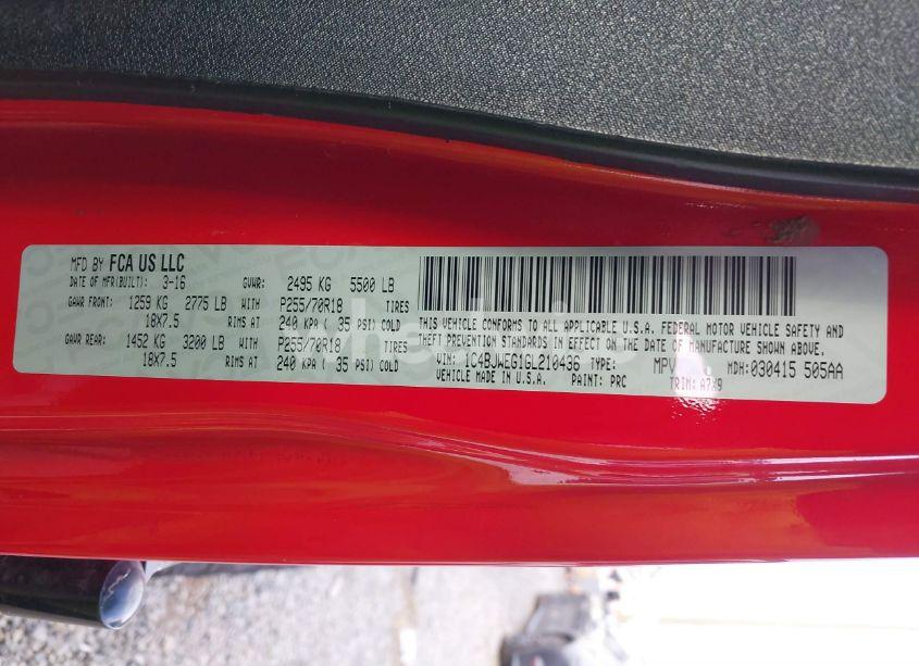 Photo 9 of 2016 Jeep Wrangler UNLIMITED SAHARA (VIN 1C4BJWEG1GL210436)