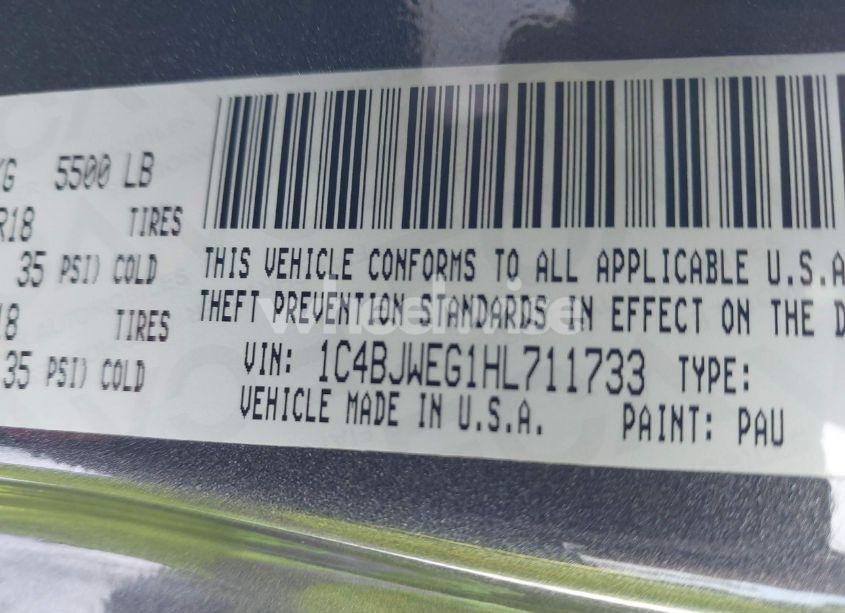 Photo 9 of 2017 Jeep Wrangler UNLIMITED SMOKY MOUNTAIN 4X4 (VIN 1C4BJWEG1HL711733)