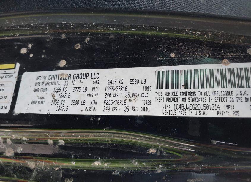 Photo 9 of 2013 Jeep Wrangler UNLIMITED SAHARA (VIN 1C4BJWEG2DL501314)