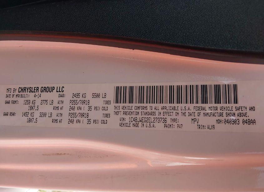 Photo 9 of 2014 Jeep Wrangler UNLIMITED ALTITUDE (VIN 1C4BJWEG2EL273736)