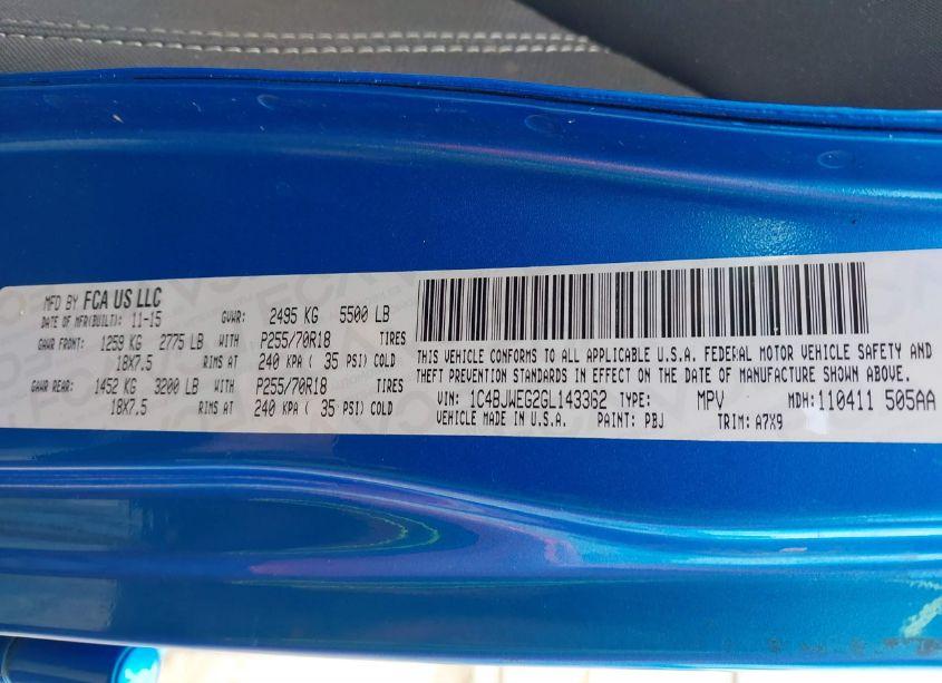 Photo 9 of 2016 Jeep Wrangler UNLIMITED SAHARA (VIN 1C4BJWEG2GL143362)