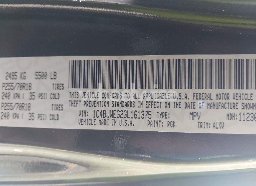 Photo 9 of 2016 Jeep Wrangler UNLIMITED SAHARA (VIN 1C4BJWEG2GL161375)