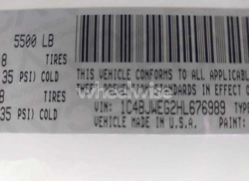 Photo 9 of 2017 Jeep Wrangler UNLIMITED SMOKY MOUNTAIN 4X4 (VIN 1C4BJWEG2HL676989)