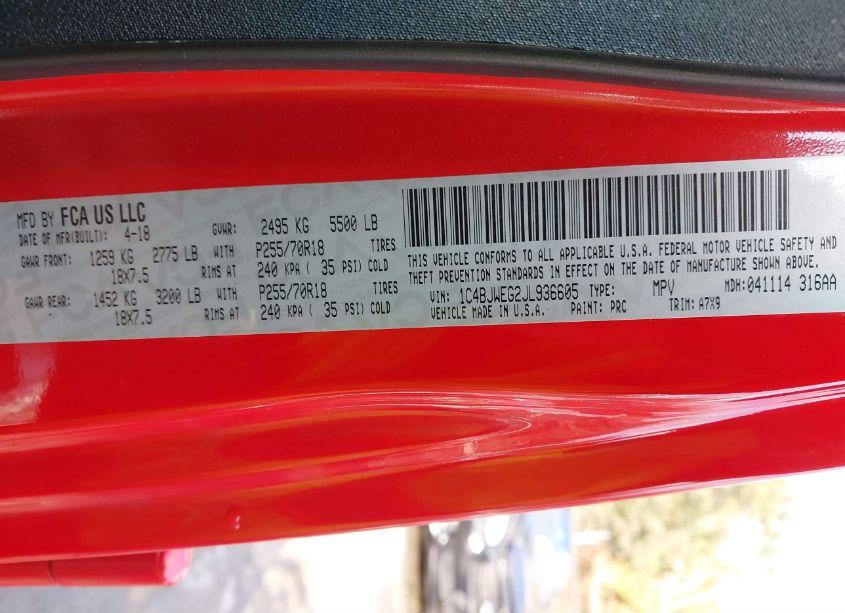 Photo 9 of 2018 Jeep Wrangler JK UNLIMITED SAHARA 4X4 (VIN 1C4BJWEG2JL936605)