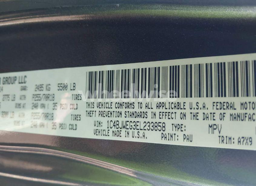 Photo 9 of 2014 Jeep Wrangler UNLIMITED SAHARA (VIN 1C4BJWEG3EL233858)