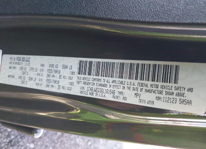 Photo 9 of 2016 Jeep Wrangler UNLIMITED SAHARA (VIN 1C4BJWEG3GL161546)