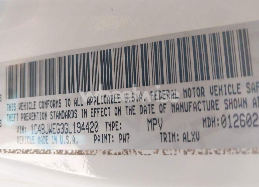 Photo 9 of 2016 Jeep Wrangler UNLIMITED SAHARA (VIN 1C4BJWEG3GL194420)