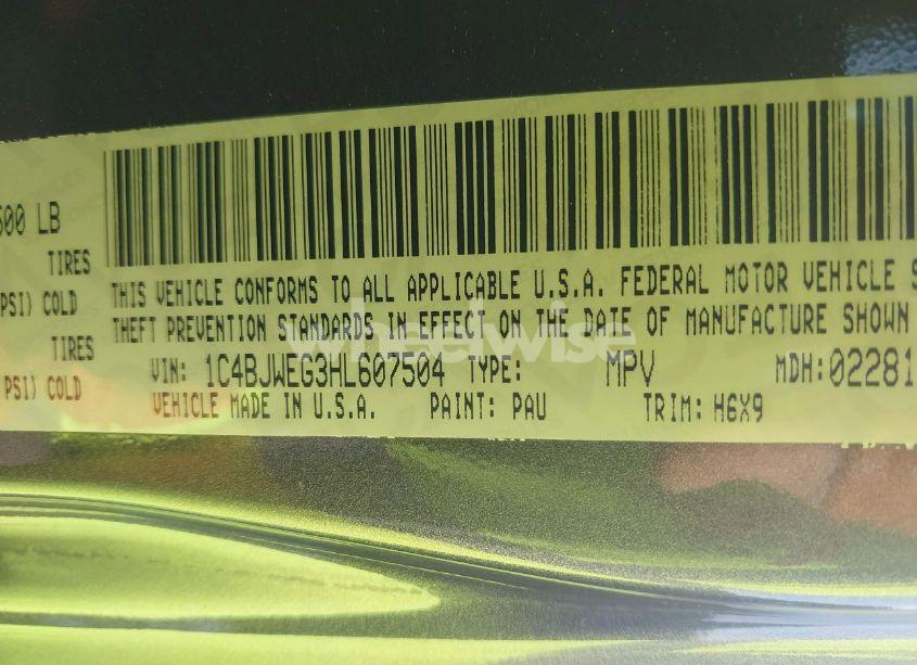 Photo 9 of 2017 Jeep Wrangler UNLIMITED WINTER 4X4 (VIN 1C4BJWEG3HL607504)