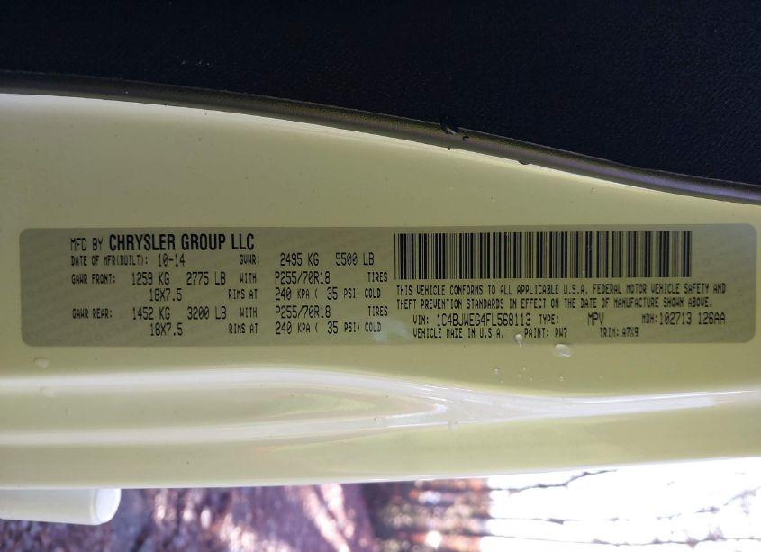 Photo 9 of 2015 Jeep Wrangler UNLIMITED SAHARA (VIN 1C4BJWEG4FL568113)