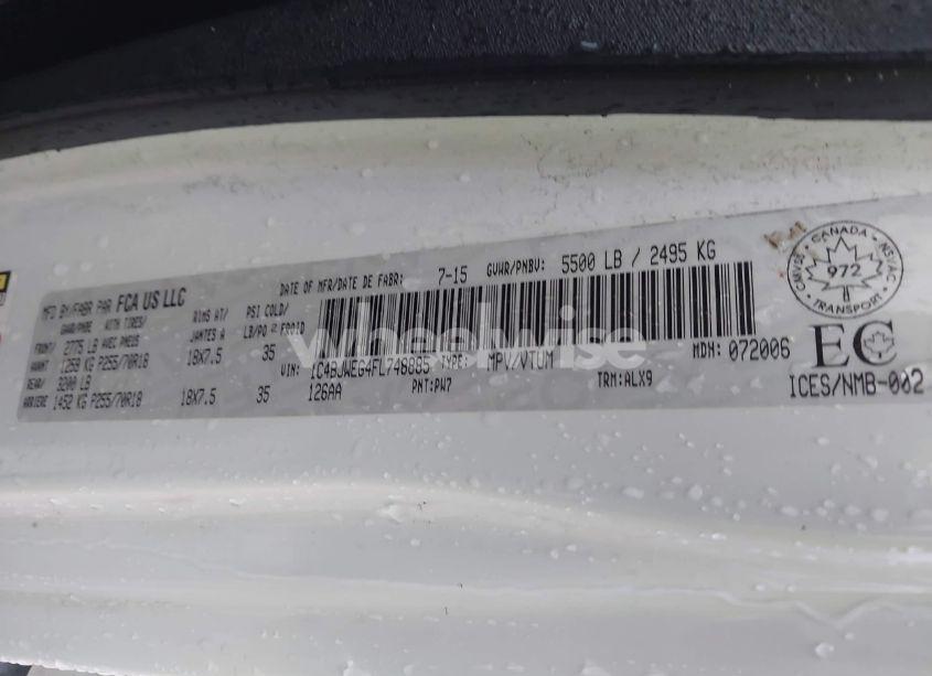 Photo 9 of 2015 Jeep Wrangler UNLIMITED SAHARA (VIN 1C4BJWEG4FL748885)