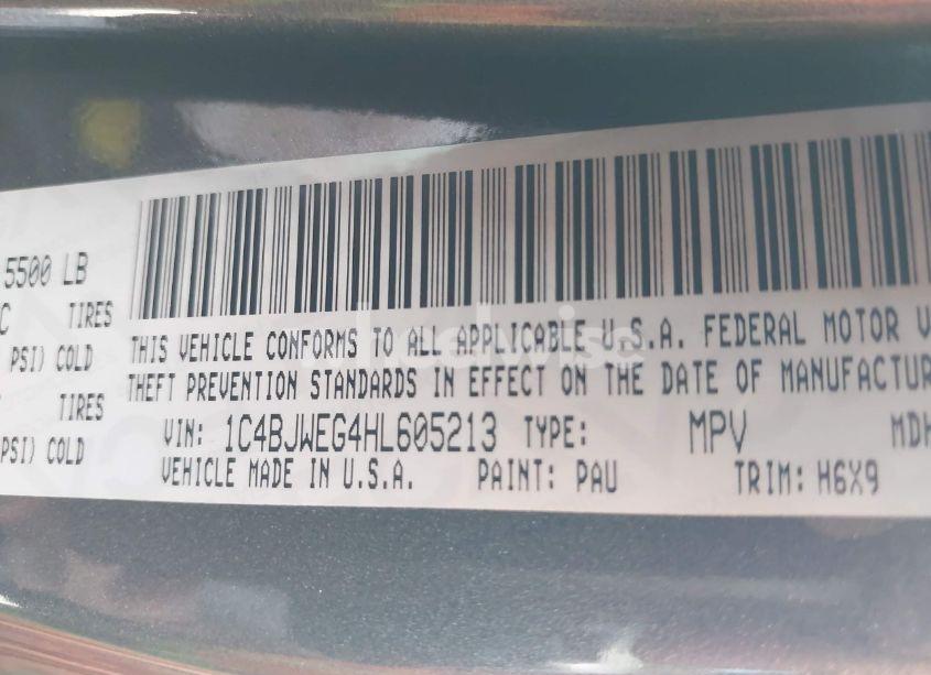 Photo 9 of 2017 Jeep Wrangler UNLIMITED WINTER 4X4 (VIN 1C4BJWEG4HL605213)