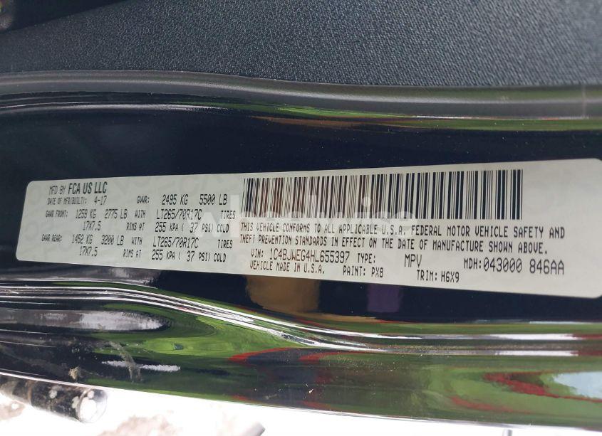 Photo 9 of 2017 Jeep Wrangler UNLIMITED WINTER 4X4 (VIN 1C4BJWEG4HL655397)