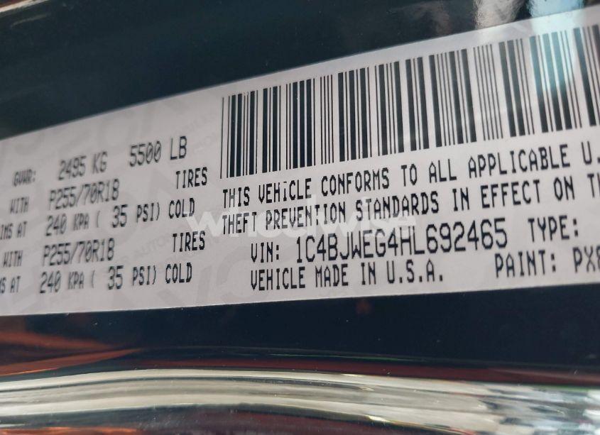 Photo 9 of 2017 Jeep Wrangler UNLIMITED SMOKY MOUNTAIN 4X4 (VIN 1C4BJWEG4HL692465)