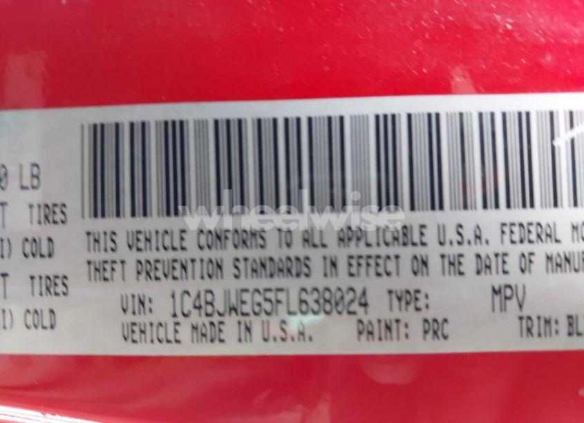 Photo 9 of 2015 Jeep Wrangler UNLIMITED WRANGLER X (VIN 1C4BJWEG5FL638024)