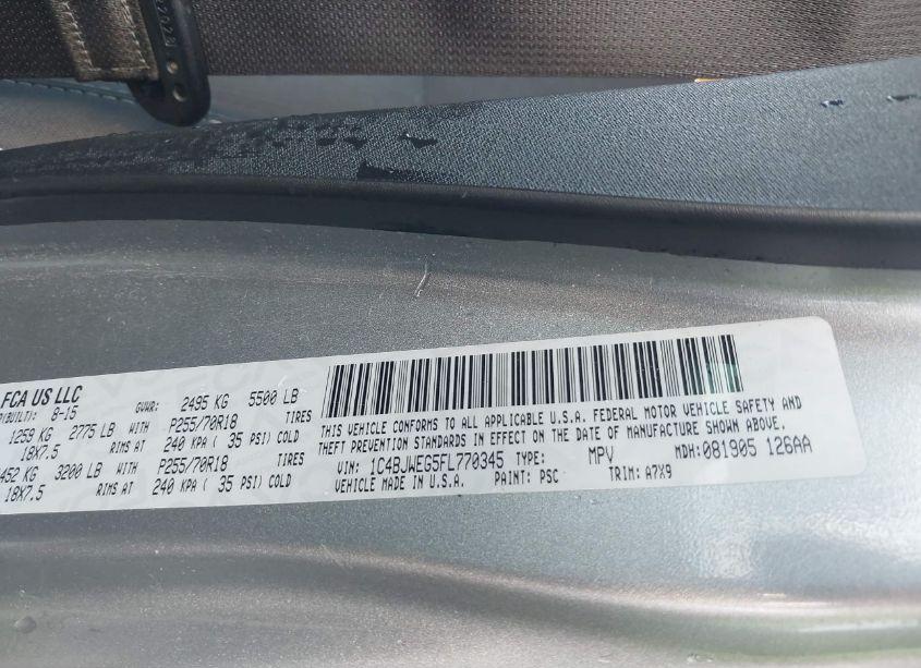 Photo 9 of 2015 Jeep Wrangler UNLIMITED SAHARA (VIN 1C4BJWEG5FL770345)