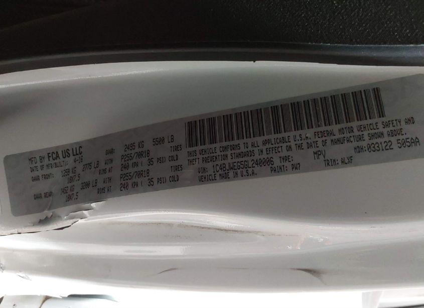 Photo 9 of 2016 Jeep Wrangler UNLIMITED SAHARA (VIN 1C4BJWEG5GL240006)