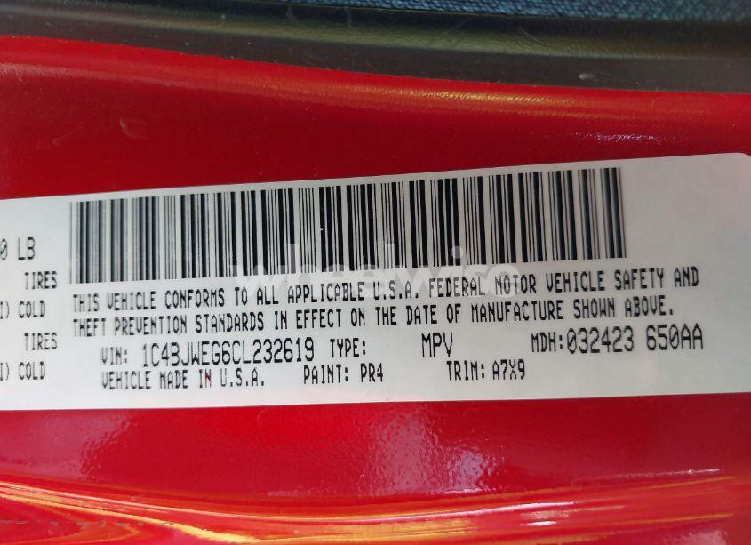 Photo 9 of 2012 Jeep Wrangler UNLIMITED SAHARA (VIN 1C4BJWEG6CL232619)