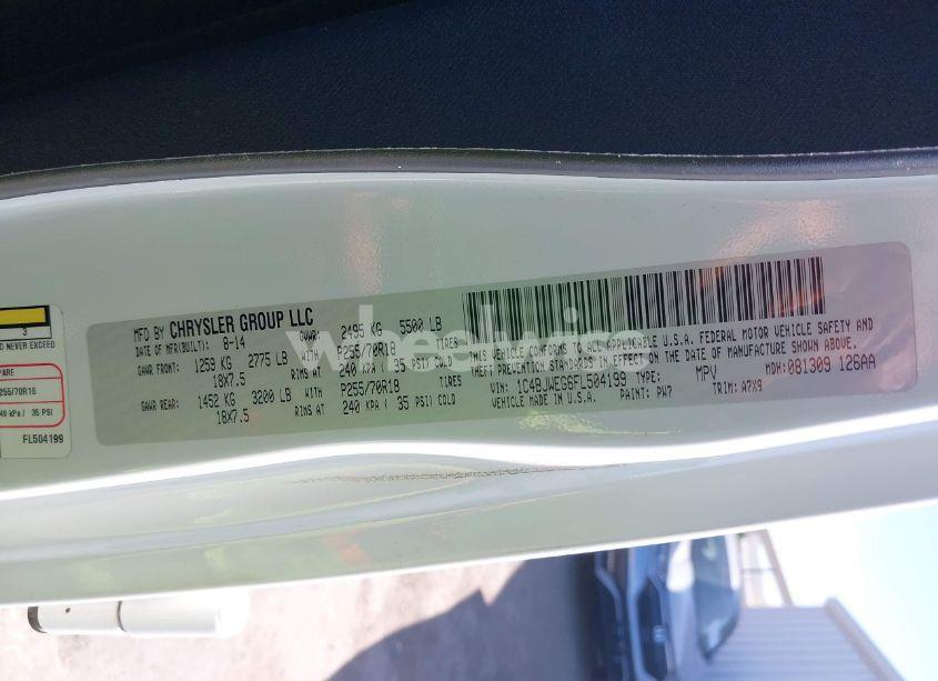 Photo 9 of 2015 Jeep Wrangler UNLIMITED SAHARA (VIN 1C4BJWEG6FL504199)