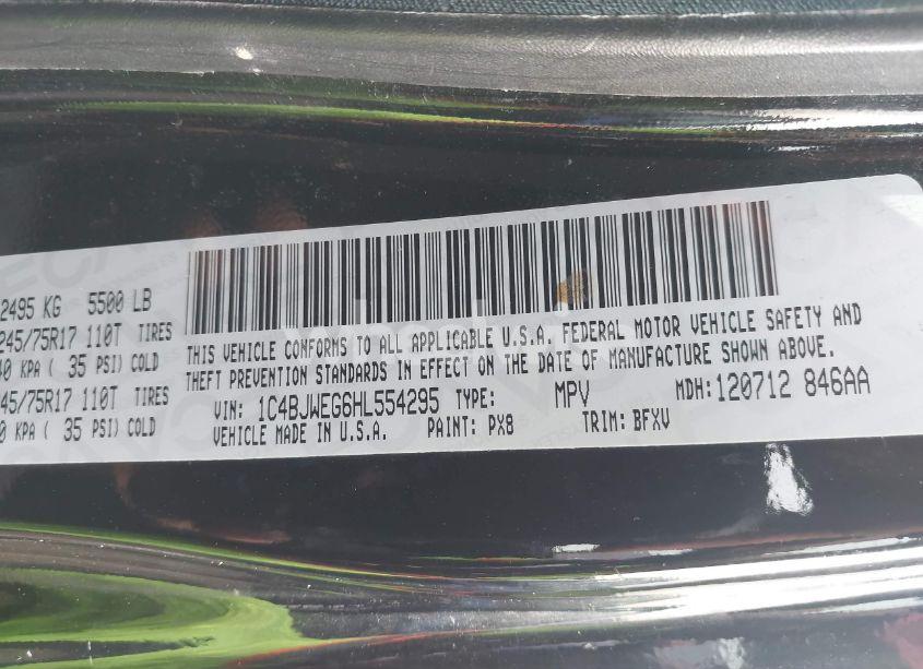 Photo 9 of 2017 Jeep Wrangler UNLIMITED 75TH ANNIVERSARY EDITION 4X4 (VIN 1C4BJWEG6HL554295)