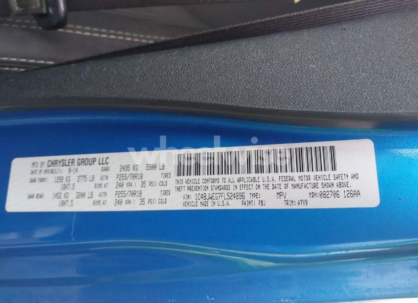 Photo 9 of 2015 Jeep Wrangler UNLIMITED SAHARA (VIN 1C4BJWEG7FL524896)