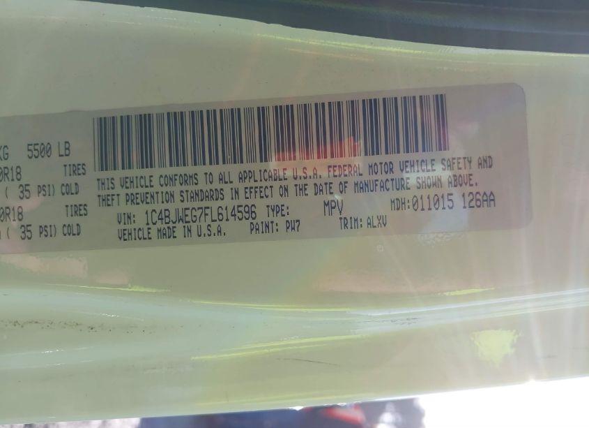 Photo 9 of 2015 Jeep Wrangler UNLIMITED SAHARA (VIN 1C4BJWEG7FL614596)