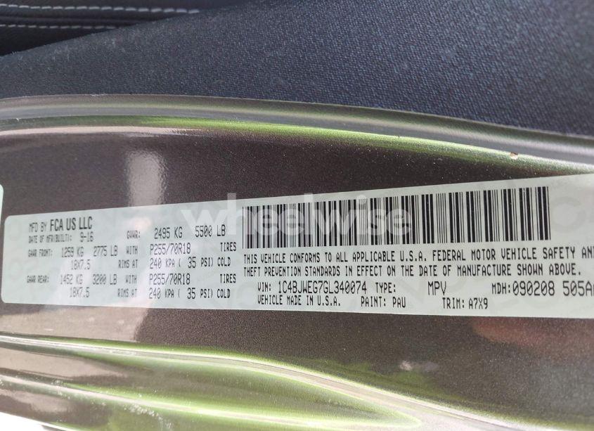 Photo 9 of 2016 Jeep Wrangler UNLIMITED SAHARA (VIN 1C4BJWEG7GL340074)