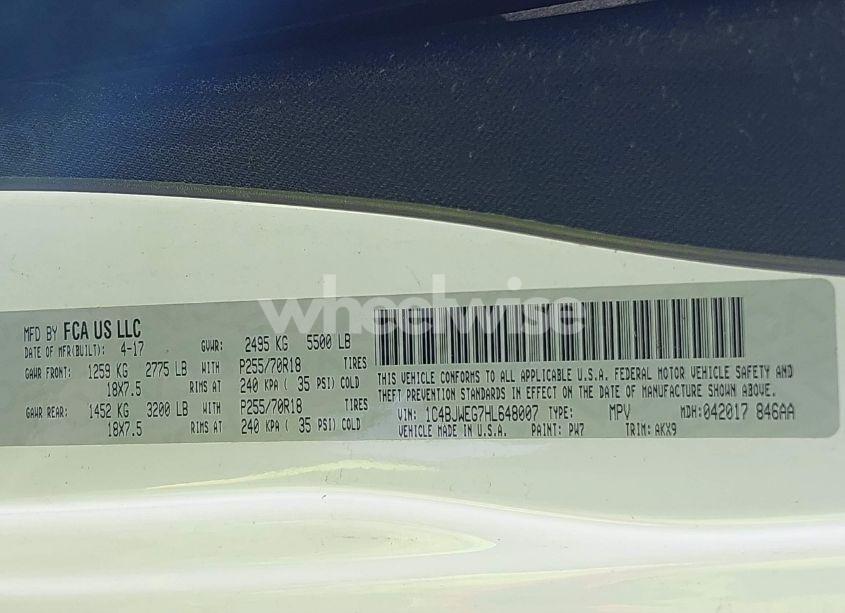 Photo 9 of 2017 Jeep Wrangler UNLIMITED SMOKY MOUNTAIN 4X4 (VIN 1C4BJWEG7HL648007)