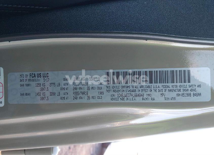 Photo 9 of 2017 Jeep Wrangler UNLIMITED SAHARA 4X4 (VIN 1C4BJWEG7HL664840)