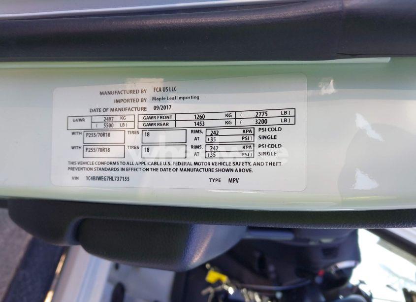 Photo 9 of 2017 Jeep Wrangler UNLIMITED SAHARA (VIN 1C4BJWEG7HL737155)