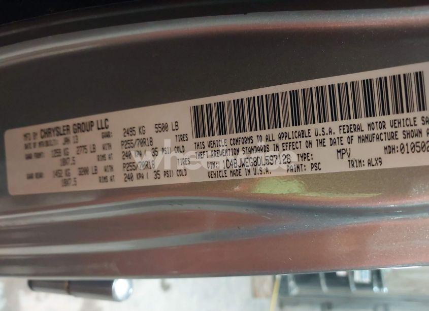 Photo 9 of 2013 Jeep Wrangler UNLIMITED SAHARA (VIN 1C4BJWEG8DL597126)