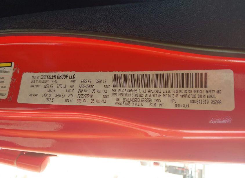 Photo 9 of 2013 Jeep Wrangler UNLIMITED SAHARA (VIN 1C4BJWEG8DL663559)