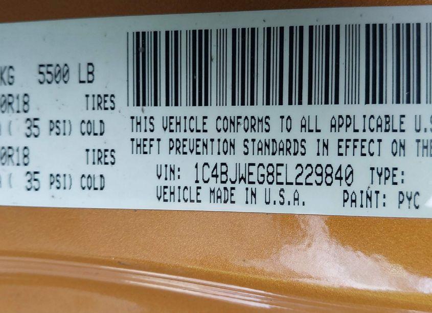 Photo 9 of 2014 Jeep Wrangler UNLIMITED SAHARA (VIN 1C4BJWEG8EL229840)