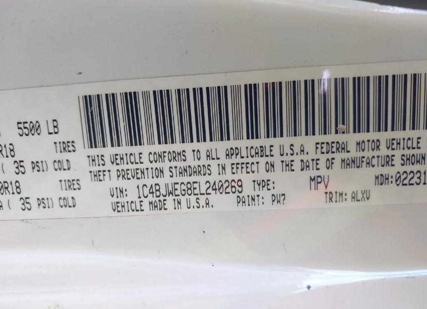 Photo 9 of 2014 Jeep Wrangler UNLIMITED SAHARA (VIN 1C4BJWEG8EL240269)