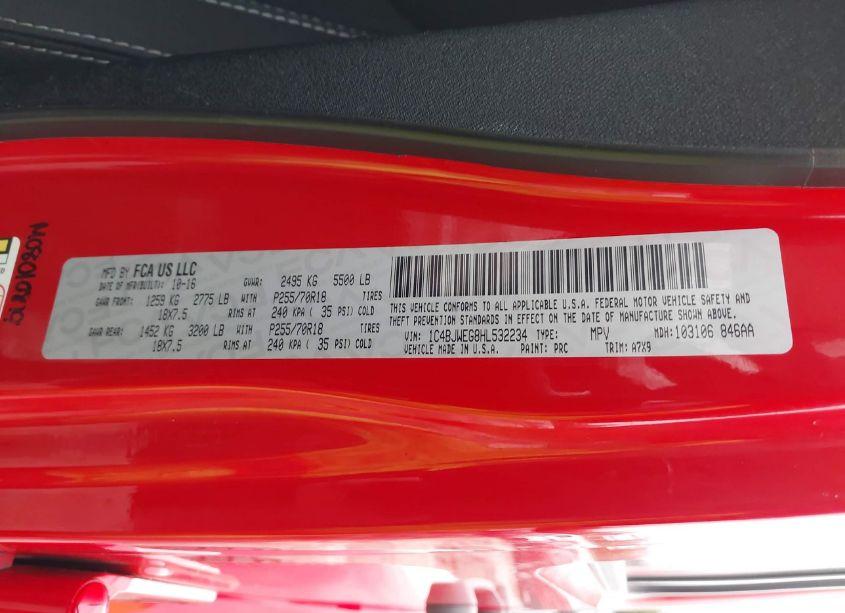 Photo 9 of 2017 Jeep Wrangler UNLIMITED SAHARA 4X4 (VIN 1C4BJWEG8HL532234)