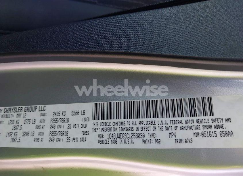 Photo 9 of 2012 Jeep Wrangler UNLIMITED SAHARA (VIN 1C4BJWEG9CL253030)