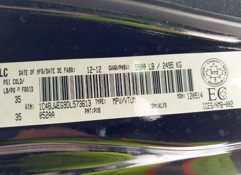 Photo 9 of 2013 Jeep Wrangler UNLIMITED SAHARA (VIN 1C4BJWEG9DL573613)