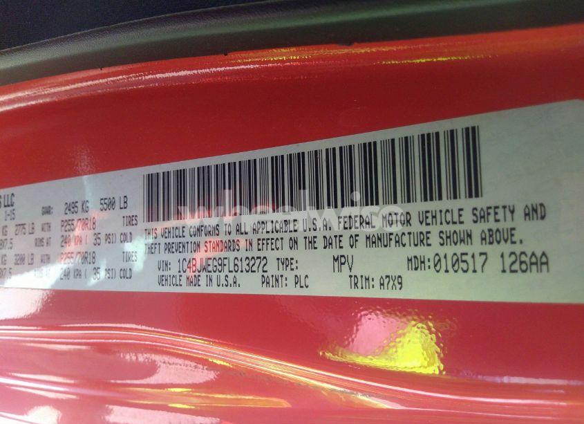 Photo 9 of 2015 Jeep Wrangler UNLIMITED SAHARA (VIN 1C4BJWEG9FL613272)