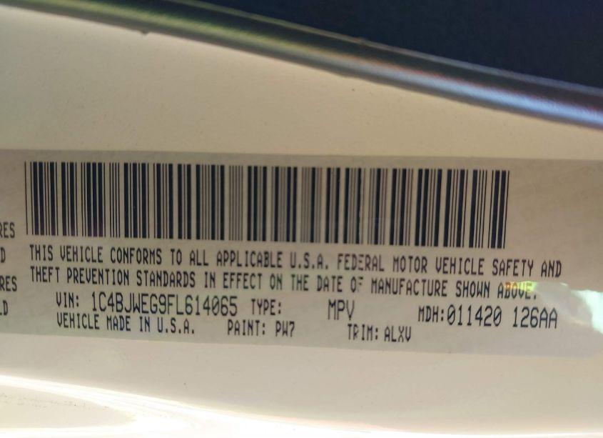 Photo 9 of 2015 Jeep Wrangler UNLIMITED SAHARA (VIN 1C4BJWEG9FL614065)