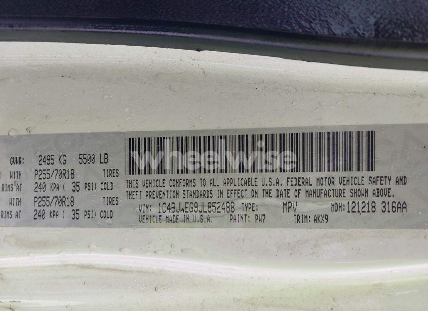 Photo 9 of 2018 Jeep Wrangler JK UNLIMITED ALTITUDE 4X4 (VIN 1C4BJWEG9JL852488)