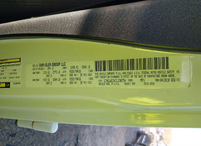 Photo 9 of 2012 Jeep Wrangler UNLIMITED SAHARA (VIN 1C4BJWEGXCL236754)