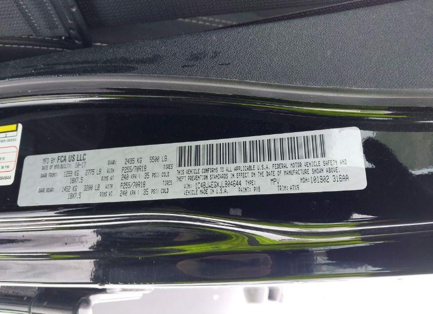 Photo 9 of 2018 Jeep Wrangler JK UNLIMITED SAHARA 4X4 (VIN 1C4BJWEGXJL804644)