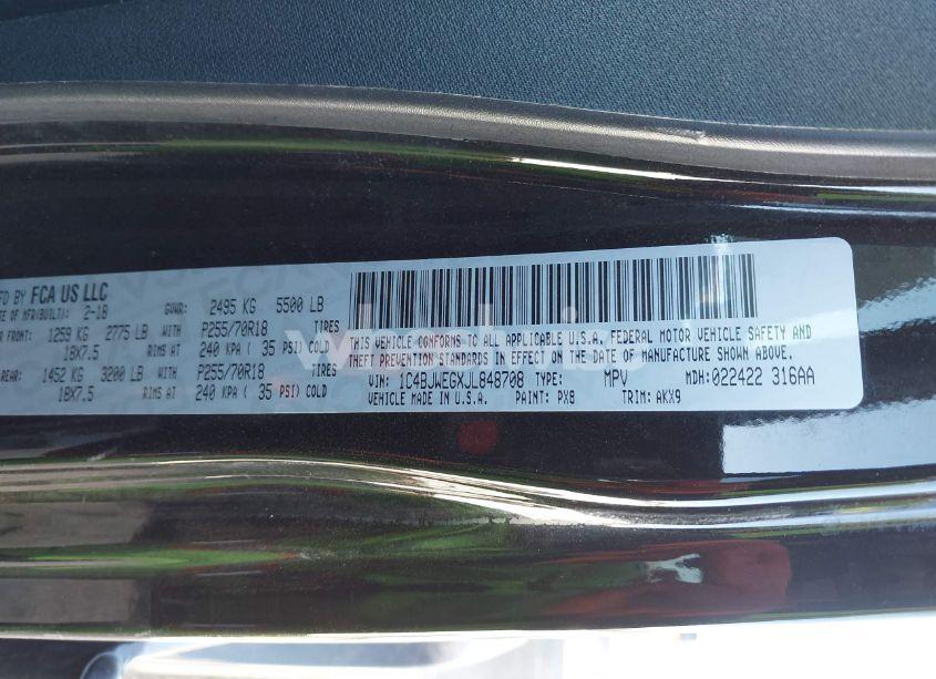 Photo 9 of 2018 Jeep Wrangler JK UNLIMITED ALTITUDE 4X4 (VIN 1C4BJWEGXJL848708)