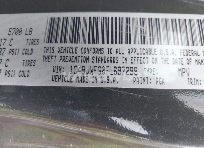 Photo 9 of 2015 Jeep Wrangler UNLIMITED RUBICON (VIN 1C4BJWFG0FL697299)