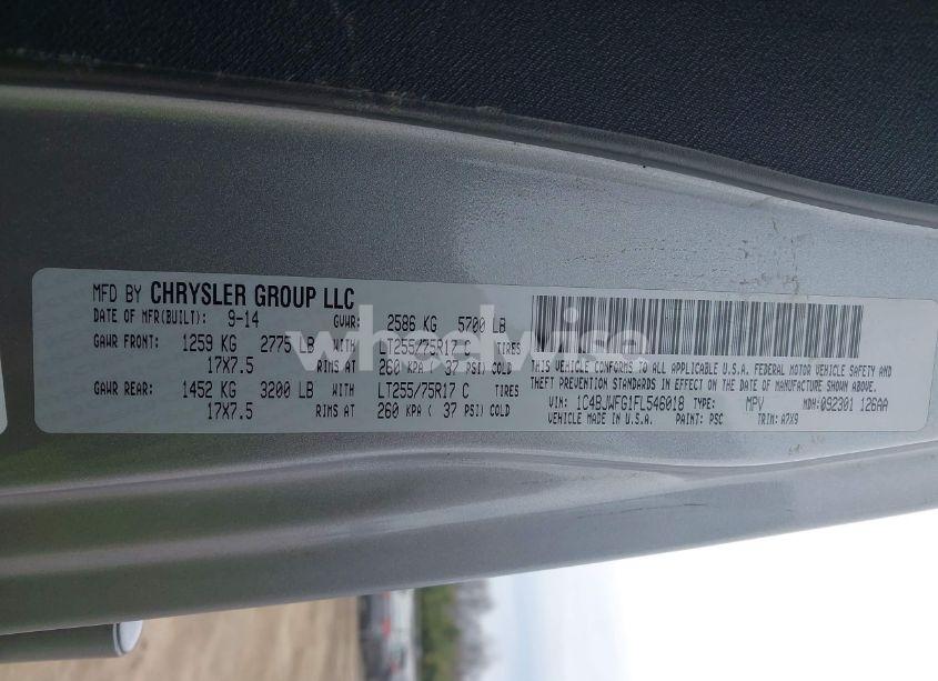 Photo 9 of 2015 Jeep Wrangler UNLIMITED RUBICON (VIN 1C4BJWFG1FL546018)